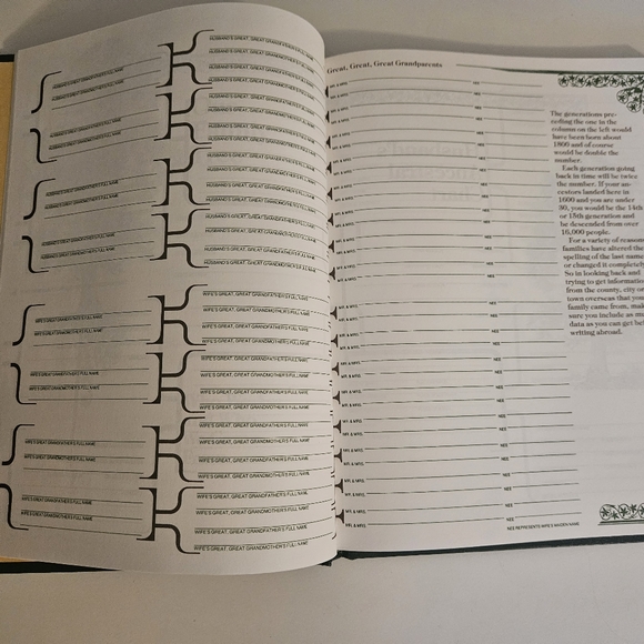 Our Family Tree Vintage Blank Genealogy Book - Picture 2 of 9